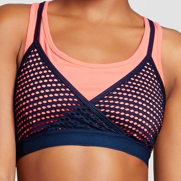 Champion Other - C9 Champion Anna Kaiser Mesh Layer Pink/Navy Sports Bra size Medium EUC